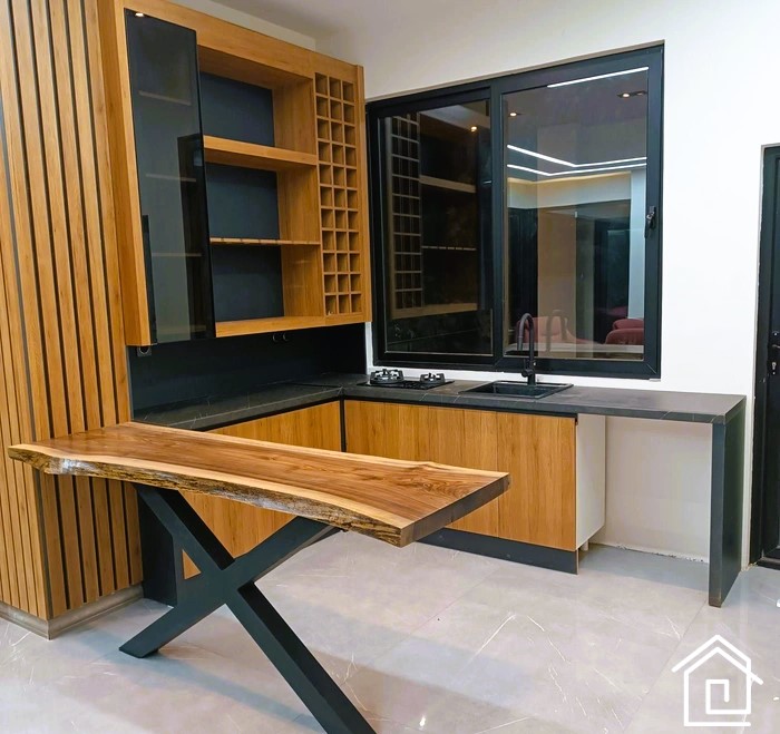 کابینت مدرن چوبی برای آشپزخانه