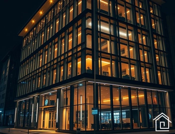 نورپردازی ساختمان با معماری مدرن