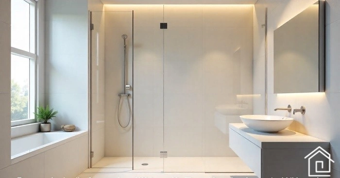 ایده بازسازی حمام کوچک با کابین دوش شیشه‌ای