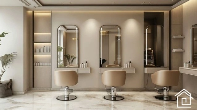 آرایشگاه زنانه با دکوراسیون لوکس و طراحی حرفه‌ای برای جذب مشتری